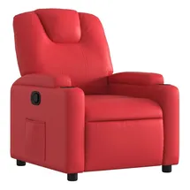 vidaXL Relaxsessel Rot Kunstleder 50 x 97 x 0 cm Rot mit Liegeposition