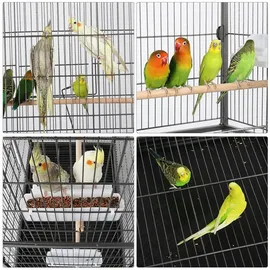 Yaheetech Vogelkäfig Vogelvoliere 79 x 52 x 132 cm schwarz