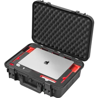 TOMcase Koffer MacBook Pro 14 Zoll wasserdicht IP65 - Stoßfester ECO Schutzkoffer Hardcase für Laptop Notebook und Zubehör - Outdoor Transportkoffer mit passgenauem Inlay - Made in Germany