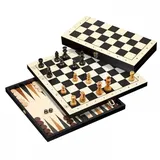 Philos Reise Schach Backgammon Dame Set