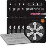 5x Varta Power One EVOLUTION Gr. 13 Hörgerätebatterien 1,45V Orange 6er Blister
