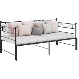 vidaXL Tagesbett 90 x 200 cm Schwarz