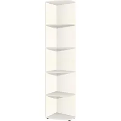 Eckregal WIMEX "Multiraumkonzept", weiß, B:30cm H:185cm T:38cm, Regale, planbar und erweiterbar