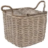 Dadeldo Living & Lifestyle Korb Pflanzkorb Rattan 18x15cm Natur Dekoration Tischdeko