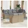vidaXL Garten-Loungesofa-Set 7-tlg. beige/silber