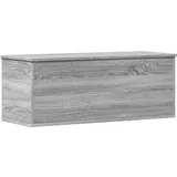 GFEROMRF Truhe Grau Sonoma 90x35x35 cm aus Holzwerkstoff, dekorative Truhe mit Deckel, viel Stauraum für Kleidung, Decken und Spielzeug, auch als Couchtisch oder Beistelltisch nutzbar