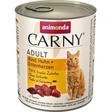 Animonda Carny Adult Rind, Huhn und Entenherzen 4.8kg (6x800g) (83734#6)