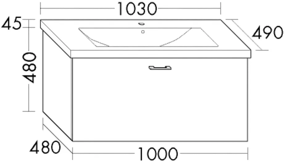 Burgbad Keramik Waschtisch-Set Sys30 PG2 Echo Graphit Softmatt/Alpinweiss, SFAV103F3963C0001 SFAV103F3963C0001