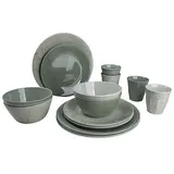 Bo-Camp Mix & Match Geschirrset, 16-teilig, grün