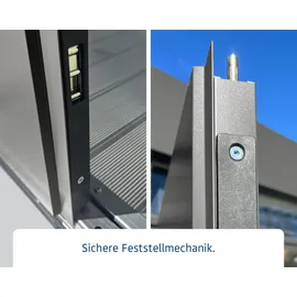 Hörmann EcoStar Gerätehaus 2,37 x 1,81 m Graualuminium