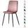mcc direct - Esszimmerstühle lexi im 4er Set, mit Samtbezug - Metallbeinen, Designstuhl, Rosa