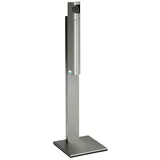 Proregal Praktischer Wandascher Abstreifblech | mit Standfuß | 3,5 Liter, HxBxT 125x31x31cm | Edelstahl | Ascher Aschenbecher