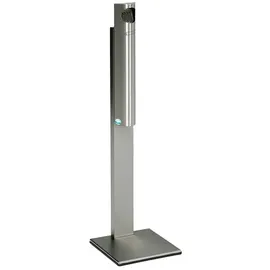Proregal Praktischer Wandascher Abstreifblech | mit Standfuß | 3,5 Liter, HxBxT 125x31x31cm | Edelstahl | Ascher Aschenbecher