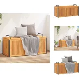 Vidaxl - Gartenbox 110x45x42/53 cm Massivholz Akazie und Stahl - Holz Gartenbox - Akzient Box - Gartendeko - Outdoor Möbel - Lagerschrank Garten