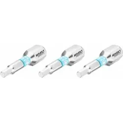 HAZET Bit Sechskant massiv 6,3 (1/4 Zoll), Innen-Sechskant Profil, 2.5 mm, Anzahl Werkzeuge: 3