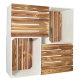 CHICCIE Holzkiste 50 x 40 x 30 cm 4-tlg. weiß
