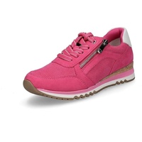 Marco Tozzi Damen Sneaker flach mit Reißverschluss Vegan, Rosa (Pink Comb), 37 EU
