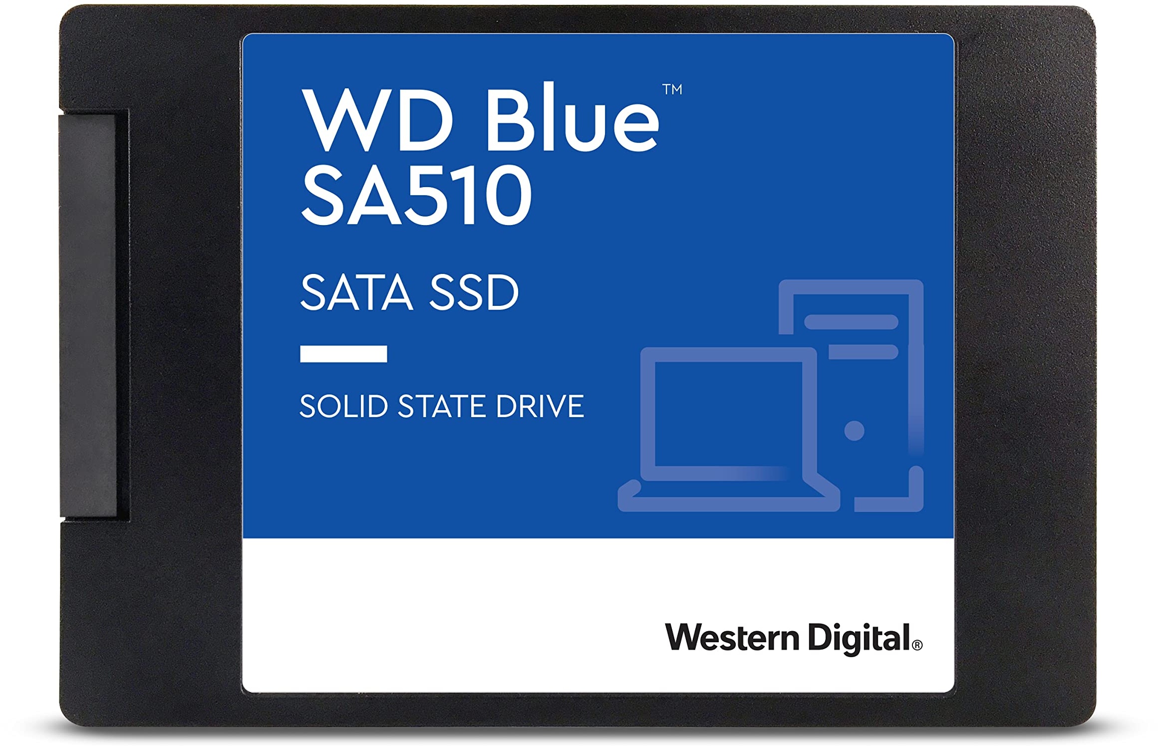 WD Blue SA510 SATA SSD 500 GB 2,5 Zoll (Lesen bis 560 MB/s, Schreiben bis 510 MB/s, Upgrade für PC/Laptop, dreimonatiges Probeabo von Dropbox Professional, Western Digital SSD Dashboard)