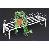 DanDiBo Ambiente DanDiBo Blumenbank Metall Weiß 75 cm Blumenständer Mi Blumenregal Blumentreppe Pflanzentreppe Blumenregal Pflanzenständer Blumenhocker