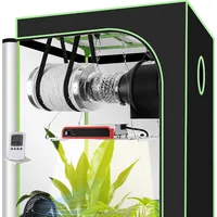 Jiubiaz Growzelt Komplettset 80x80x160cm Indoor Grow Set Mit 4" Belüftungssat Grow Tent Kit Led Grow Light Grow Lampe Kohlefilter