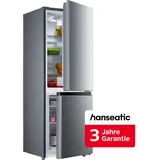 HANSEATIC Kühl-/Gefrierkombination "HKGK14349B", Energieeffizienz: B (A-G), silber (edelstahl), Rechtsanschlag, wechselbar, Kühlschränke, inkl. 3 Jahre Herstellergarantie, Topseller