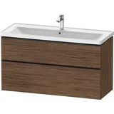 Duravit Waschtischunterschrank D-Neo 118,4x45,2x62,5cm, 2 A, wd, sw/Nuss dkl.