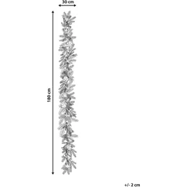 Beliani Weihnachtsgirlande 180 cm Weiß