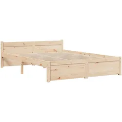 vidaXL Massivholzbett ohne Matratze 140x200 cm