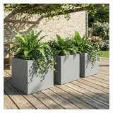ethick Blumentopf Quadratisch 38 38 x 38 x 32 cm Grau