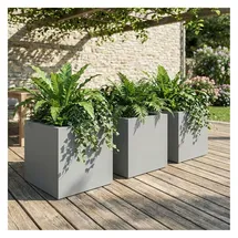 ethick Blumentopf Quadratisch 38 38 x 38 x 32 cm Grau