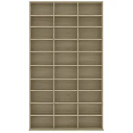 vidaXL CD-Regal 102 x 16 x 177,5 cm Braun