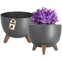 Kadax Blumentopf runde Blumenschale, 29 cm, 2 Stück