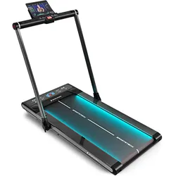 Sportstech 2-in-1 Laufband sWalk Plus, bis 12 km/h, platzsparend, Klappfunktion, Fitness-App kompatibel, bis 120 kg