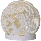 Star Trading LED-Schneekugel 'frost', weiss / Glitzer ,15cm