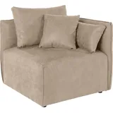 otto home Sofa-Eckelement OTTO HOME "Nöre", beige, B:90cm H:74cm T:90cm, Samtoptik (100% Polyester);Struktur (100% Polypropylene);Luxus-Microfaser Lederoptik (100% Polyester);Struktur fein (100% Polyester);Webstoff (100% Polyester);Baumwoll-/Leinenmix (60%