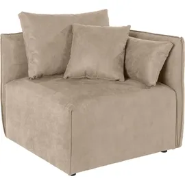 otto home Sofa-Eckelement OTTO HOME "Nöre", beige, B:90cm H:74cm T:90cm, Samtoptik (100% Polyester);Struktur (100% Polypropylene);Luxus-Microfaser Lederoptik (100% Polyester);Struktur fein (100% Polyester);Webstoff (100% Polyester);Baumwoll-/Leinenmix (60%