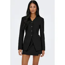 Only Jerseyblazer "ONLLAMINA LIFE L/S FIT BLAZER TLR", Damen, Gr. 34, schwarz, Obermaterial: 97% Polyester, 3% Elasthan, unifarben, regular fit normal, Blazer
