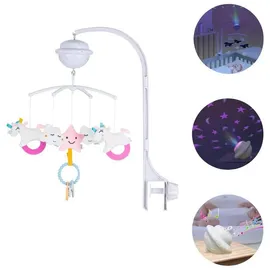 Chipolino Musikmobile Bluetooth-Funktion Projektor Plüschfiguren Universalklemme rosa