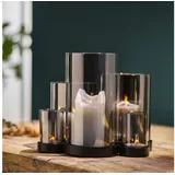 philippi Windlicht Lichtermeer Glas Schwarz