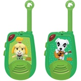 Lexibook Lexibook, Animal Crossing, Walkie-Talkies für Kinder, 2 km Reichweite, Morselichtfunktion, Gürtelclip für den Transport, batteriebetrieben, Grün,