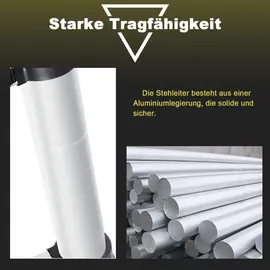 DayPlus Alu Teleskopleiter 3,2M Klappleiter 3 Stufen