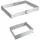 Metaltex Küchenorganizer-Set Kuchenrahmen rechteckig verstellbar INOX grau