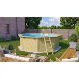 Karibu Pool "Netto 1" SET kdi mit Innenhülle blau, Skimmer