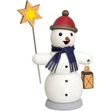 Drechslerei Kuhnert Räuchermännchen Schneemann 13 cm weiß