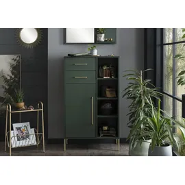 Schildmeyer Kent Highboard 67,1 x 117,4 x 33,1 cm Waldgrün/Gold