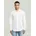 Slim Fit Langarmhemd Weiß XS