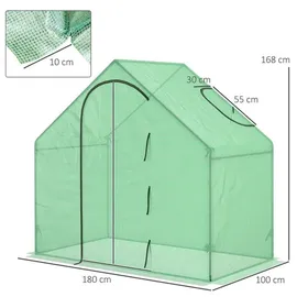 Outsunny Foliengewächshaus BxHxL: 100 x 168H cm - gruen