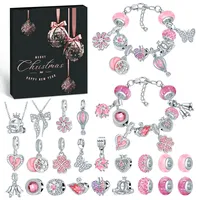PITMT Adventskalender 2026 Mädchen Schmuck, Weihnachtskalender Geschenk für Kinder Teenager Frauen, 24 Füllung Adventskalender Schmuck Basteln Mädchen Armbänder Halsketten Weihnachtsgeschenke