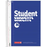 Brunnen Collegeblock Student A4 liniert, 80 Blatt, blau