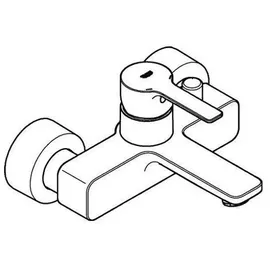Grohe Lineare hard graphite gebürstet, Wandmontage